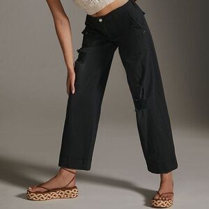 Anthropologie Black Cropped Jeans